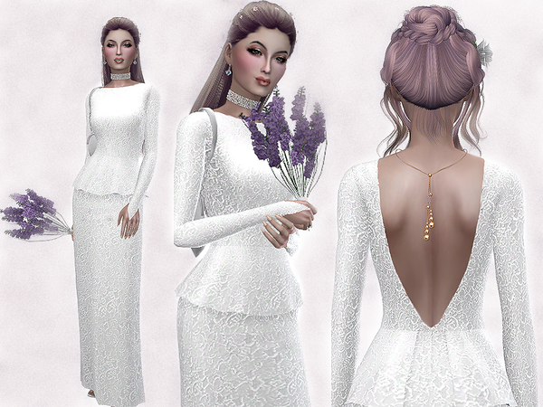 Sims 4 Elisabeth dress by Simalicious at TSR