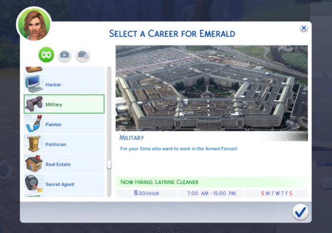 Military Career (Sims 3 Remake) by Sims_Lover at Mod The Sims » Sims 4