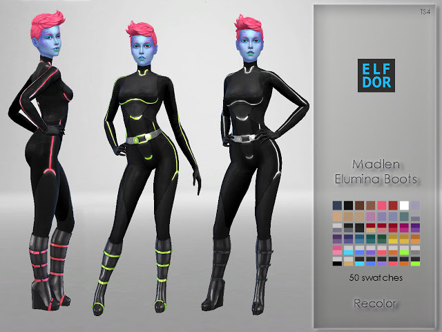 Madlen Elumina Boots Recolor at Elfdor Sims » Sims 4 Updates