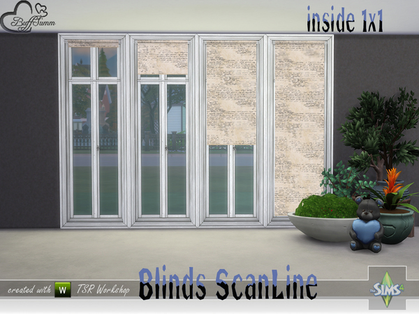 Sims 4 Blinds ScanLine Inside by BuffSumm at TSR