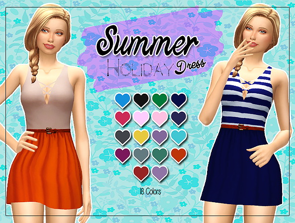Sims 4 Summer Holiday Dress at Kass