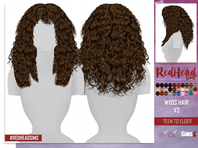 Myos Hair Version 02 At Redheadsims Sims 4 Updates
