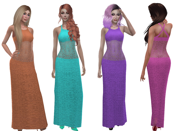 Sims 4 Solange dress by Simalicious at TSR