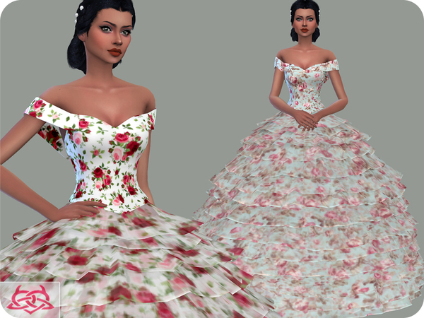 Sims 4 Wedding Dress 17 RECOLOR 1 by Colores Urbanos at TSR