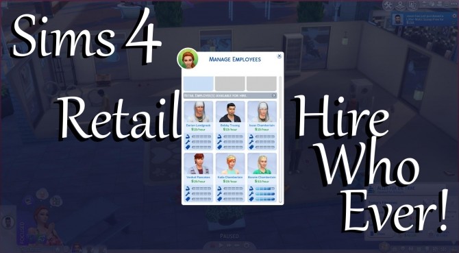 Sims 4 Retail Hire Who Ever by PolarBearSims at Mod The Sims