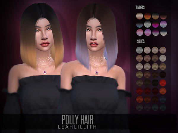 Sims 4 Polly Hair by LeahLillith at TSR