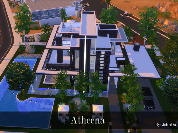 Sims 4 Atheena luxurious designed home by johnDu at TSR
