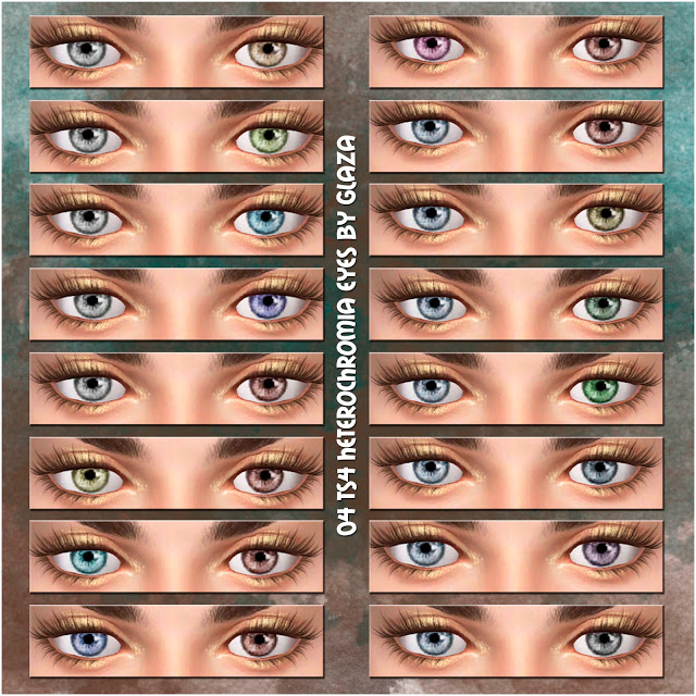 Sims 4 04 heterochromia eyes at All by Glaza