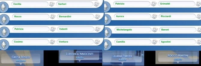 Sims 4 More Italian Names by Daleko at Mod The Sims