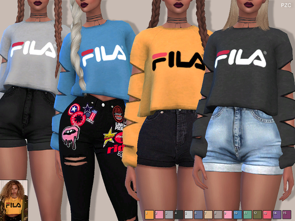 Sims 4 Sporty Sweatshirts 010 by Pinkzombiecupcakes at TSR