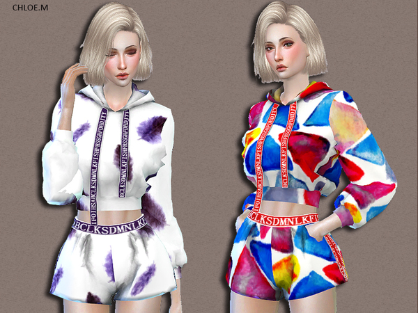 Sims 4 Sport Hoodie and Shorts 2 by ChloeMMM at TSR