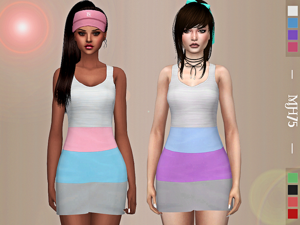 Sims 4 Tess Dress by Margeh 75 at TSR