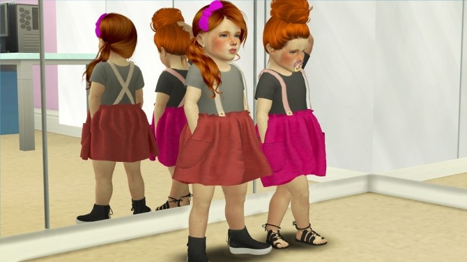 Sims 4 SKETCHBOOKPIXELS LOLA SKIRT by Thiago Mitchell at REDHEADSIMS