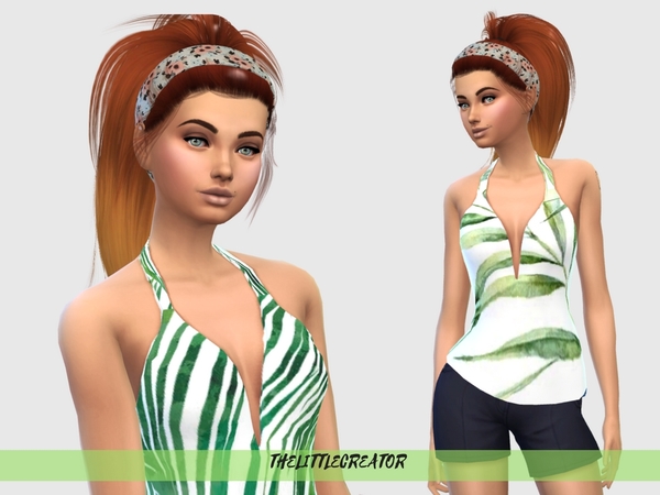 Sims 4 Jungle Top by TheLittleCreator at TSR