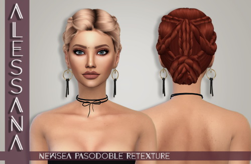 Sims 4 Newsea PasoDoble Hair Retexture at Alessana Sims