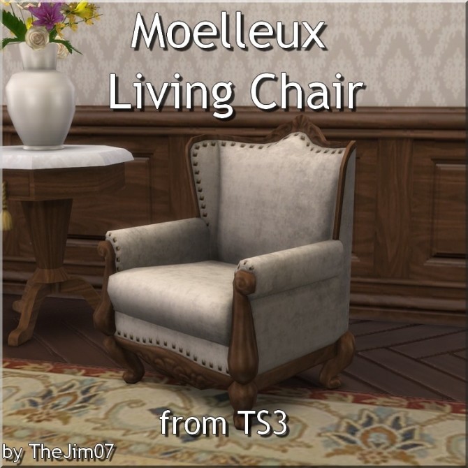 Sims 4 Moelleux Living Chair by TheJim07 at Mod The Sims