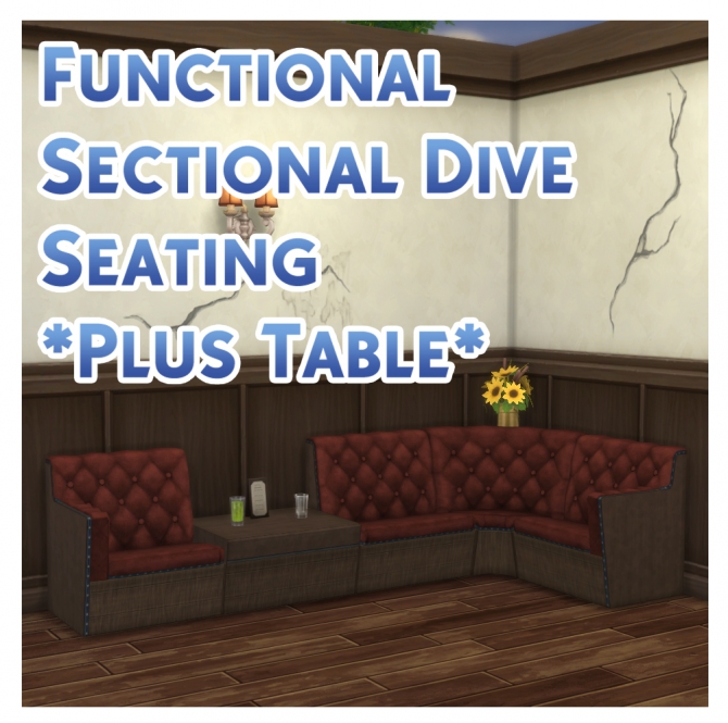 Functional Sectional Dive Seating Plus Table by Menaceman44 at Mod The Sims » Sims 4 Updates