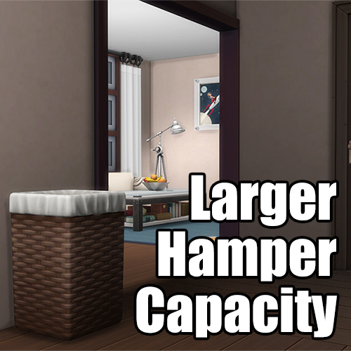 Sims 4 Larger Hamper Capacity by egureh at Mod The Sims