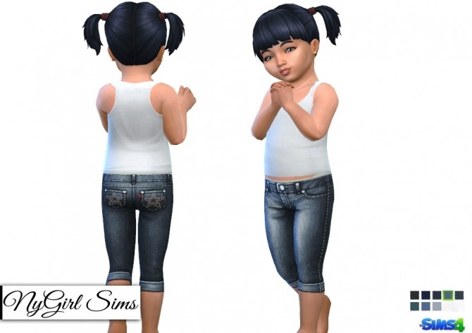 Sims 4 Stitched Denim Capri at NyGirl Sims