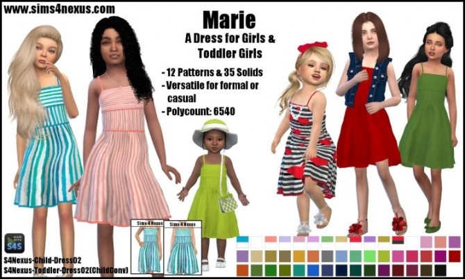 Sims 4 Marie dress by SamanthaGump at Sims 4 Nexus