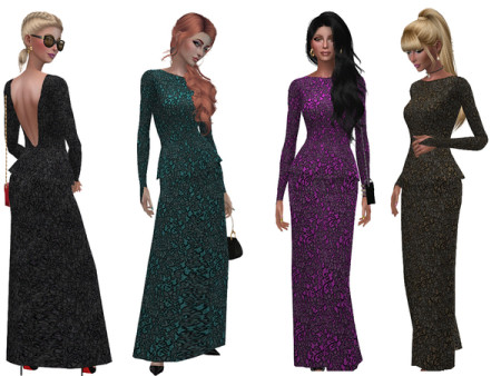 Elisabeth dress by Simalicious at TSR » Sims 4 Updates