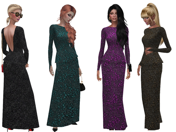 Sims 4 Elisabeth dress by Simalicious at TSR