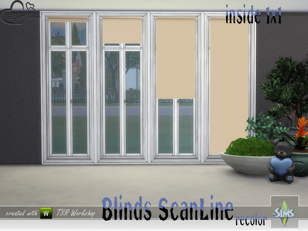 Sims 4 Recolor Blinds ScanLine Inside by BuffSumm at TSR