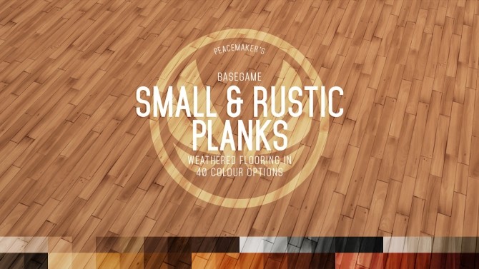 Sims 4 Rustic Planks Rough cut Timber Flooring in Two Sizes at Simsational Designs