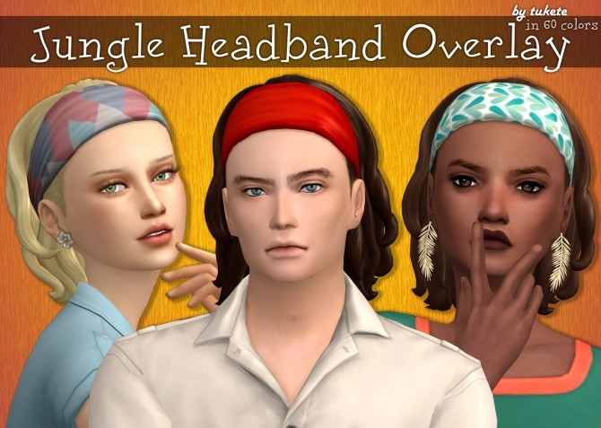 Sims 4 Jungle Headband Overlay at Tukete