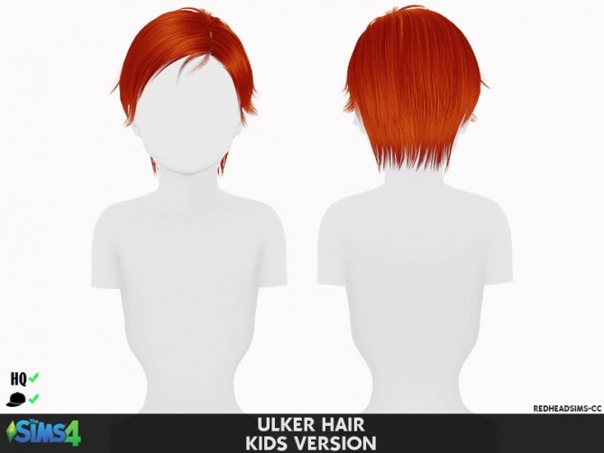 Sims 4 ULKER HAIR KIDS AND TODDLER VERSION at REDHEADSIMS