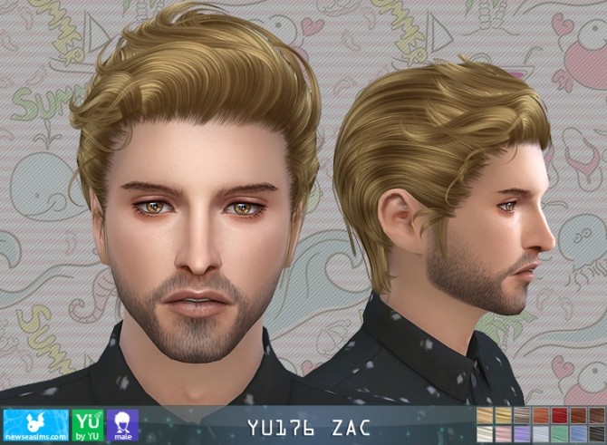 Sims 4 YU176 ZAC hair M (P) at Newsea Sims 4
