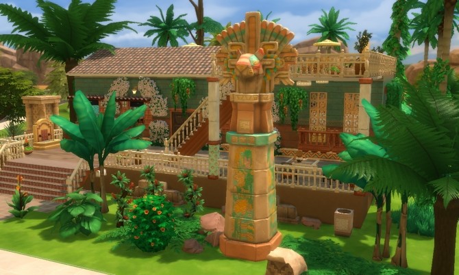 Sims 4 Tropical House no CC at Tatyana Name