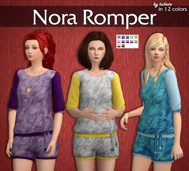Sims 4 Nora Romper at Tukete