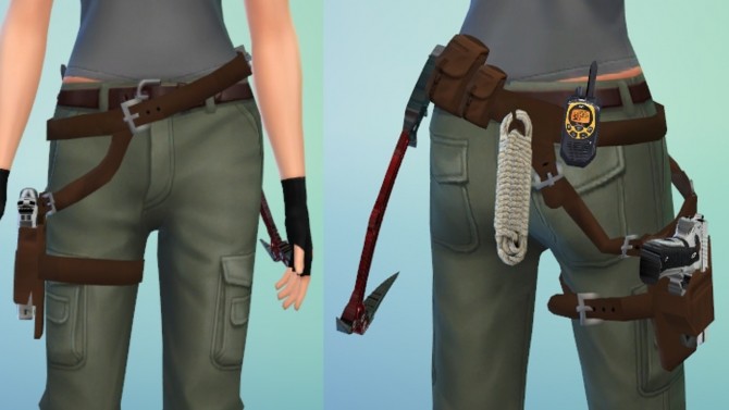 Sims 4 Lara Croft Tomb Raider Holster Gun Belt by Sri at Mod The Sims