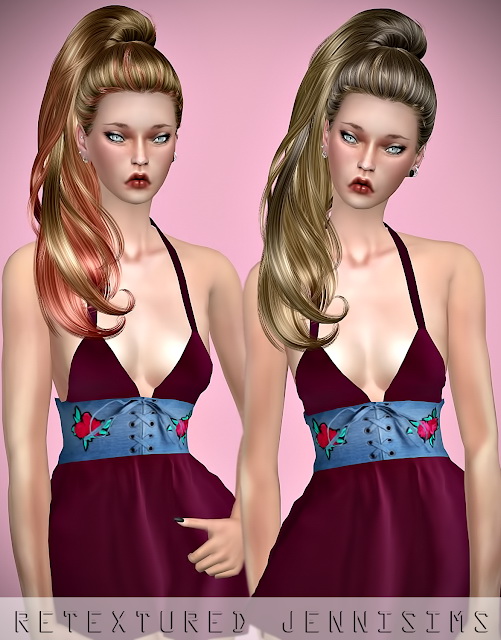 Sims 4 Newsea Sweet Villain Hair retexture at Jenni Sims