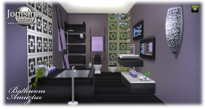 Sims 4 Amuztuz bathroom at Jomsims Creations