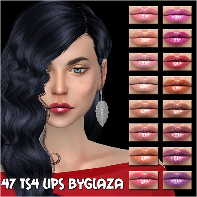 Lips #47 at All by Glaza " Sims 4 Updates.