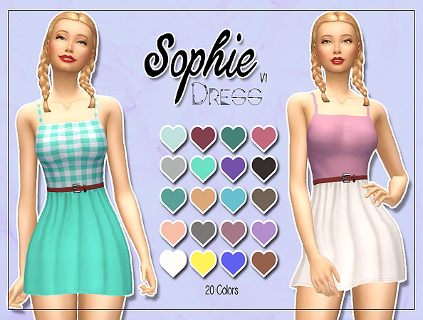 Sims 4 Sophie Dress at Kass