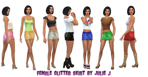 Sims 4 Female Glitter Skirt Edited at Julietoon – Julie J
