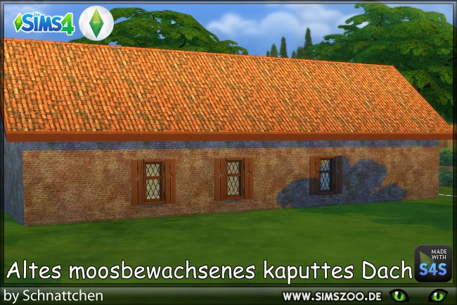 Sims 4 Old ceramic roof tiles by Schnattchen at Blacky’s Sims Zoo