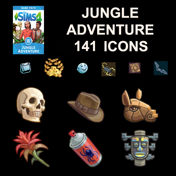 Sims 4 Jungle Adventure Icons by Simmiller at Mod The Sims