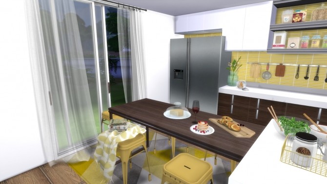 Sims 4 Yellow Kitchen at Dinha Gamer