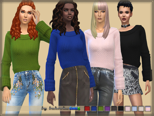 Sims 4 Sweater Short by bukovka at TSR