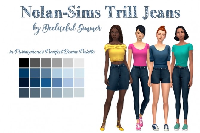 Sims 4 Nolan Sims Trill jeans collection at Deeliteful Simmer
