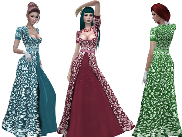 Sims 4 Princess Wedding dress by Simalicious at TSR