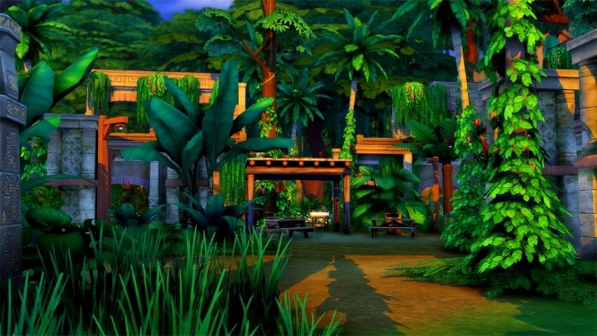 Sims 4 Alum Archaeology Site Jungle Adventure Location at Simsational Designs