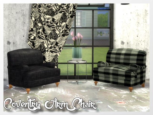 Sims 4 Coventry Arm Chair by Oldbox at All 4 Sims