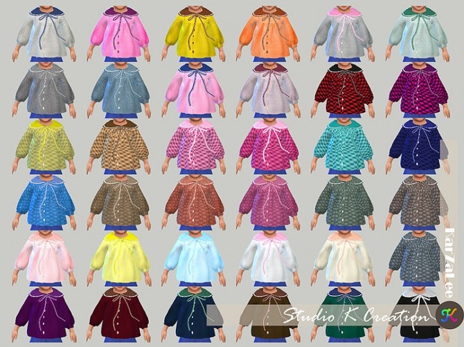 Sims 4 Collar tops for toddler at Studio K Creation