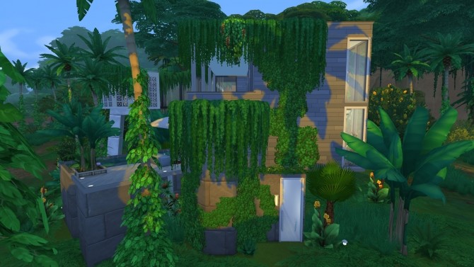 Sims 4 Modern Overgrown Jungle House by Kriint at Mod The Sims