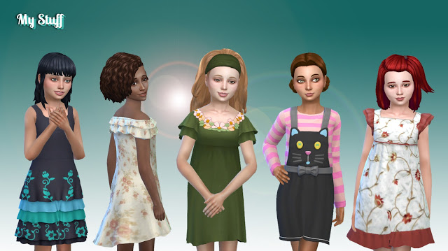 Sims 4 Girls Dresses Pack 3 at My Stuff